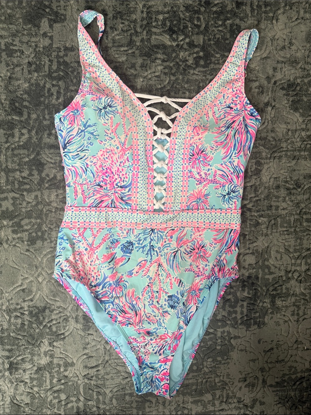 Lilly Pulitzer Caseylee Lattice One-Piece Swimsuit
